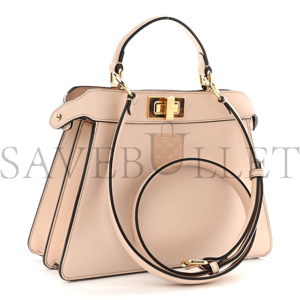 FENDI VITELLO SETA SHINY NAPPA PLEXIGLASS SMALL PEEKABOO I SEE U SATCHEL POUDRE (27*20*10cm) FENDI VITELLO SETA SHINY NAPPA PLEXIGLASS SMALL PEEKABOO I SEE U SATCHEL POUDRE (27*20*10cm)