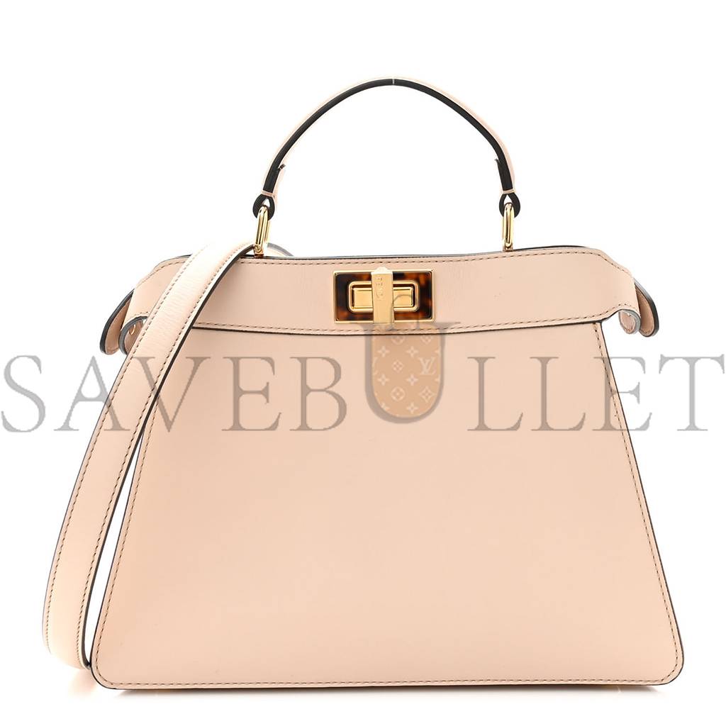 FENDI VITELLO SETA SHINY NAPPA PLEXIGLASS SMALL PEEKABOO I SEE U SATCHEL POUDRE (27*20*10cm) FENDI VITELLO SETA SHINY NAPPA PLEXIGLASS SMALL PEEKABOO I SEE U SATCHEL POUDRE (27*20*10cm)