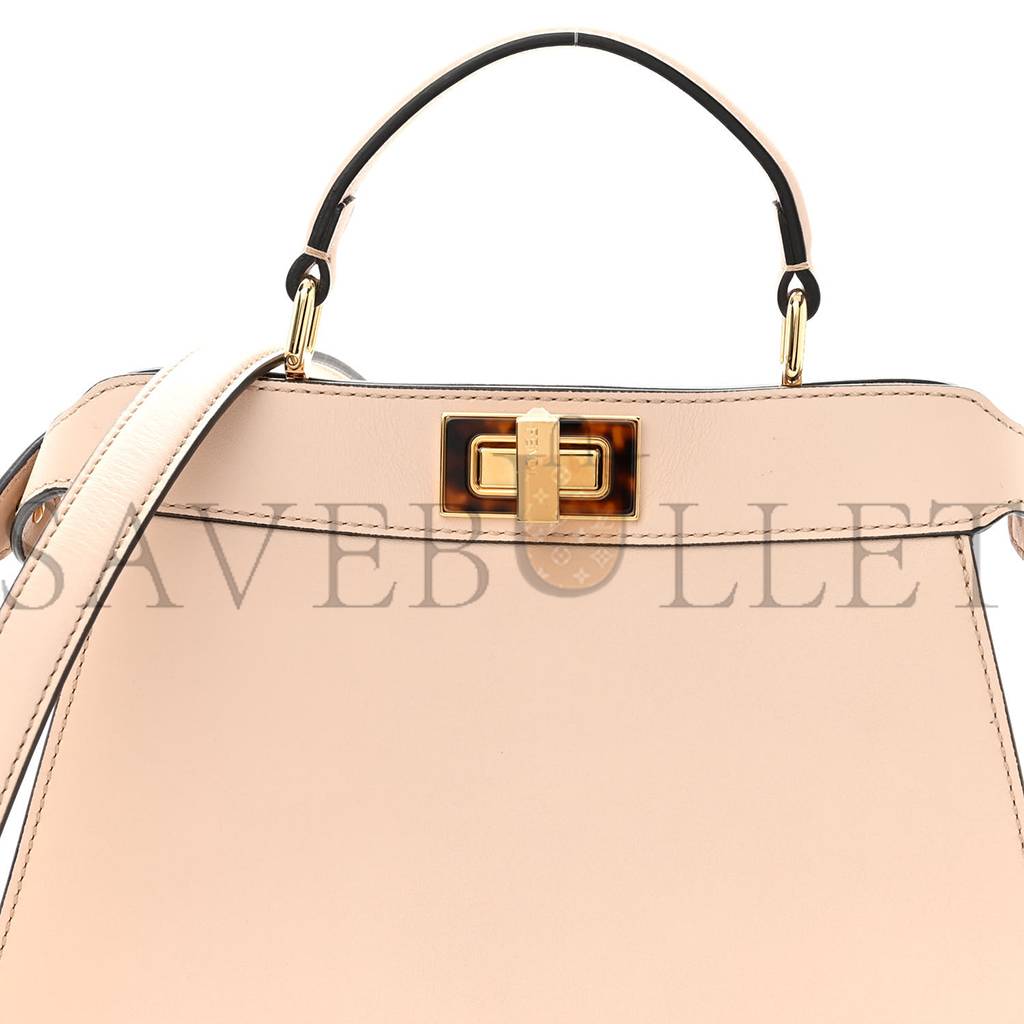 FENDI VITELLO SETA SHINY NAPPA PLEXIGLASS SMALL PEEKABOO I SEE U SATCHEL POUDRE (27*20*10cm) FENDI VITELLO SETA SHINY NAPPA PLEXIGLASS SMALL PEEKABOO I SEE U SATCHEL POUDRE (27*20*10cm)