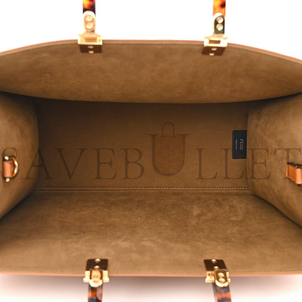 FENDI VITELLO PLEXIGLASS FF EMBOSSED MEDIUM FENDI SUNSHINE SHOPPER TOTE CARAMELLO (35*31*17cm) FENDI VITELLO PLEXIGLASS FF EMBOSSED MEDIUM FENDI SUNSHINE SHOPPER TOTE CARAMELLO (35*31*17cm)
