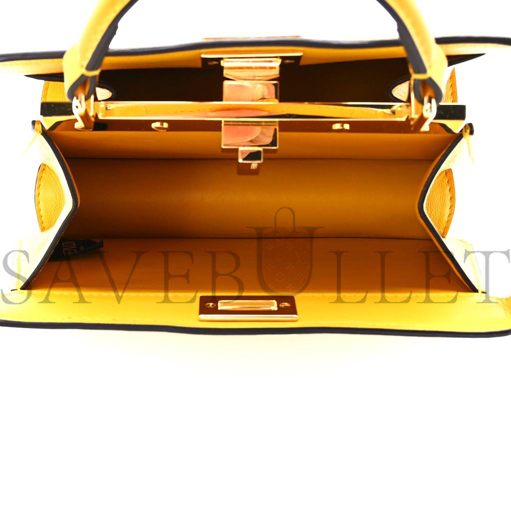 FENDI SHINY NAPPA PETITE PEEKABOO I SEE U SATCHEL MIMOSA (20*15*9cm) FENDI SHINY NAPPA PETITE PEEKABOO I SEE U SATCHEL MIMOSA (20*15*9cm)