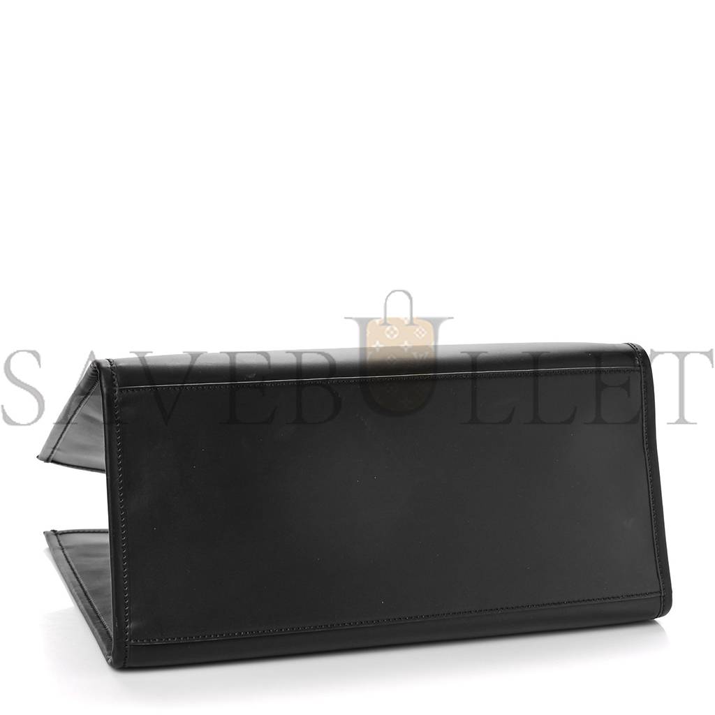 FENDI VITELLO KING PLEXIGLASS LARGE FENDI SUNSHINE SHOPPER TOTE BLACK (41*34*18cm) FENDI VITELLO KING PLEXIGLASS LARGE FENDI SUNSHINE SHOPPER TOTE BLACK (41*34*18cm)