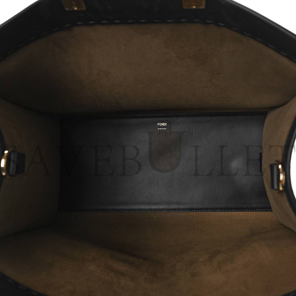 FENDI VITELLO KING PLEXIGLASS LARGE FENDI SUNSHINE SHOPPER TOTE BLACK (41*34*18cm) FENDI VITELLO KING PLEXIGLASS LARGE FENDI SUNSHINE SHOPPER TOTE BLACK (41*34*18cm)