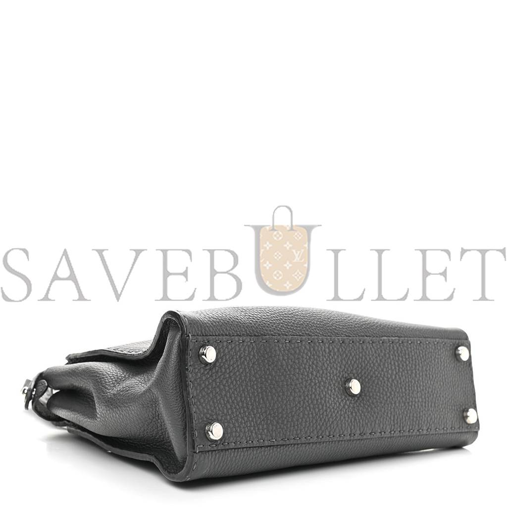FENDI CUOIO ROMANO SELLERIA BI-COLOR MEDIUM PEEKABOO ICONIC SATCHEL ASFALTO LATTE (34*25*10cm) FENDI CUOIO ROMANO SELLERIA BI-COLOR MEDIUM PEEKABOO ICONIC SATCHEL ASFALTO LATTE (34*25*10cm)