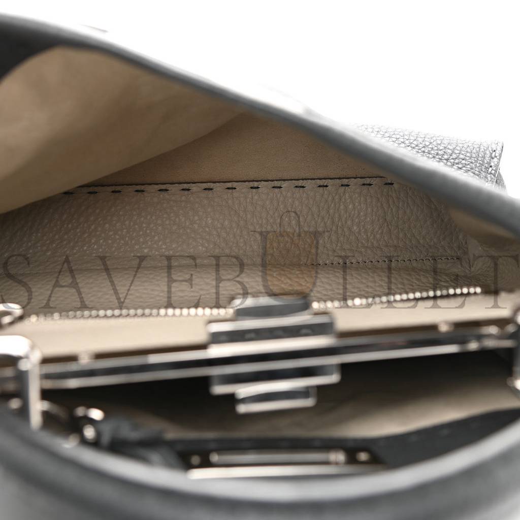 FENDI CUOIO ROMANO SELLERIA BI-COLOR MEDIUM PEEKABOO ICONIC SATCHEL ASFALTO LATTE (34*25*10cm) FENDI CUOIO ROMANO SELLERIA BI-COLOR MEDIUM PEEKABOO ICONIC SATCHEL ASFALTO LATTE (34*25*10cm)
