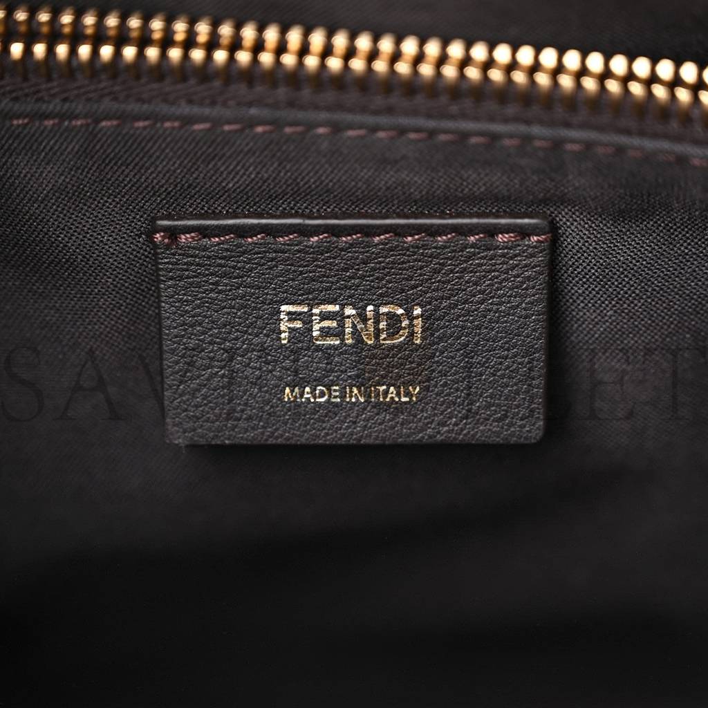 FENDI VITELLO KING LOGO EMBOSSED MEDIUM BY THE WAY BOSTON BAG LIGHT ROSE (27*18*12cm) FENDI VITELLO KING LOGO EMBOSSED MEDIUM BY THE WAY BOSTON BAG LIGHT ROSE (27*18*12cm)