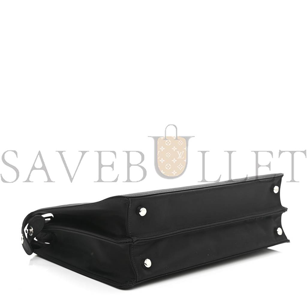 FENDI NYLON VITELLO COVER LOGO EMBOSSED MEDIUM PEEKABOO I SEE U SATCHEL BLACK WHITE (38*29*11cm) FENDI NYLON VITELLO COVER LOGO EMBOSSED MEDIUM PEEKABOO I SEE U SATCHEL BLACK WHITE (38*29*11cm)