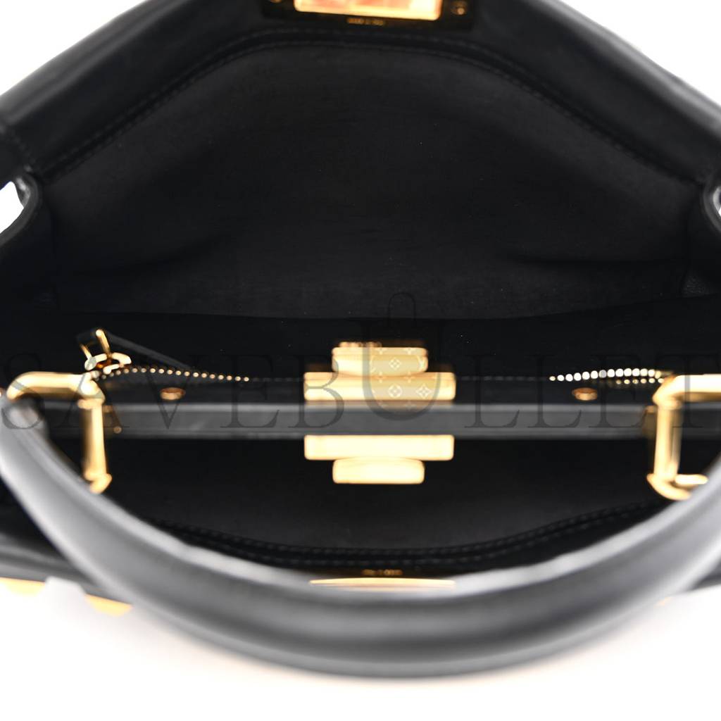 FENDI CALFSKIN STUDDED MEDIUM PEEKABOO ICONIC SATCHEL BLACK (34*24*12cm) FENDI CALFSKIN STUDDED MEDIUM PEEKABOO ICONIC SATCHEL BLACK (34*24*12cm)