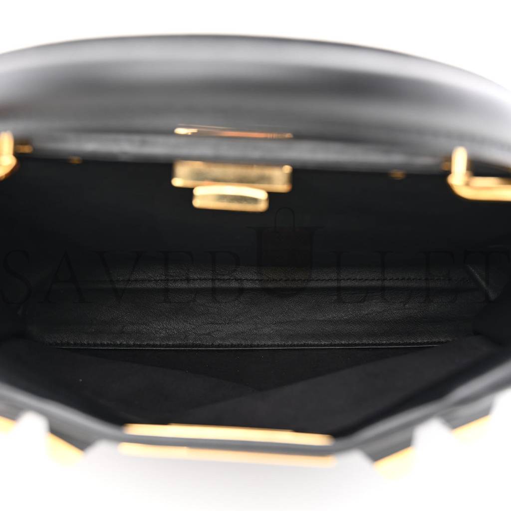 FENDI CALFSKIN STUDDED MEDIUM PEEKABOO ICONIC SATCHEL BLACK (34*24*12cm) FENDI CALFSKIN STUDDED MEDIUM PEEKABOO ICONIC SATCHEL BLACK (34*24*12cm)