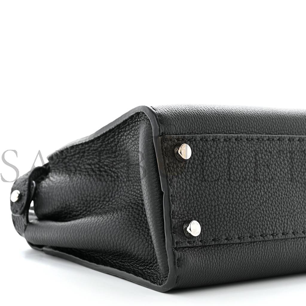 FENDI CUOIO ROMANO SELLERIA BI-COLOR MEDIUM PEEKABOO ICONIC SATCHEL BLACK MOU (34*24*13cm) FENDI CUOIO ROMANO SELLERIA BI-COLOR MEDIUM PEEKABOO ICONIC SATCHEL BLACK MOU (34*24*13cm)