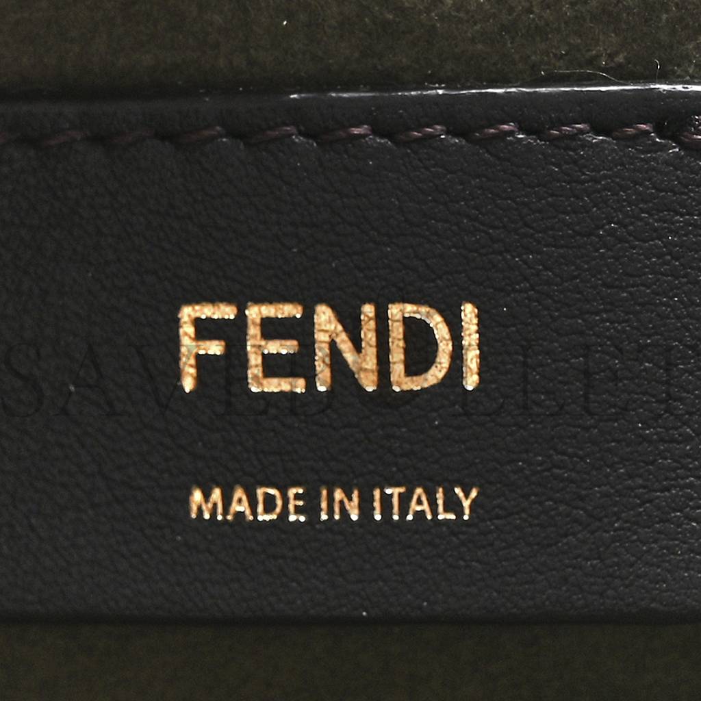 FENDI CHENILLE VITELLO KING PLEXIGLASS FF MINI BY THE WAY TOP HANDLE BOSTON BAG TORTORA NUVOLA (17*11*8cm) FENDI CHENILLE VITELLO KING PLEXIGLASS FF MINI BY THE WAY TOP HANDLE BOSTON BAG TORTORA NUVOLA (17*11*8cm)