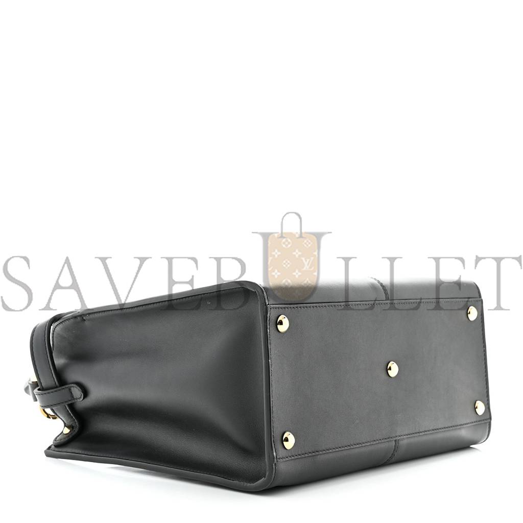 FENDI VITELLO SETA GLAZED FABRIC FF 1974 MEDIUM PEEKABOO X-LITE BLACK (29*25*14cm) FENDI VITELLO SETA GLAZED FABRIC FF 1974 MEDIUM PEEKABOO X-LITE BLACK (29*25*14cm)
