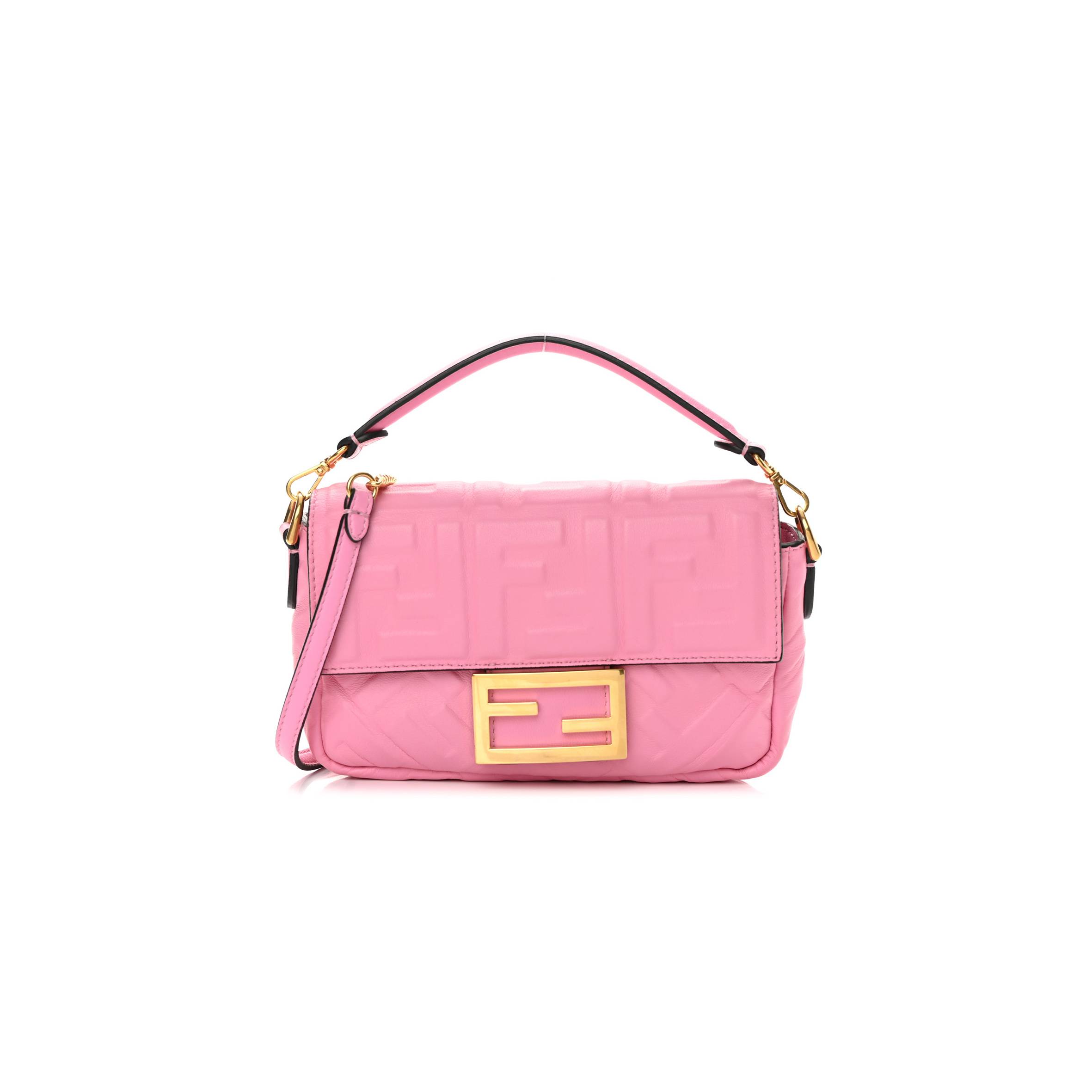 FENDI NAPPA FF 1974 EMBOSSED MINI BAGUETTE LOLLYPOP (18*12*4cm) FENDI NAPPA FF 1974 EMBOSSED MINI BAGUETTE LOLLYPOP (18*12*4cm)