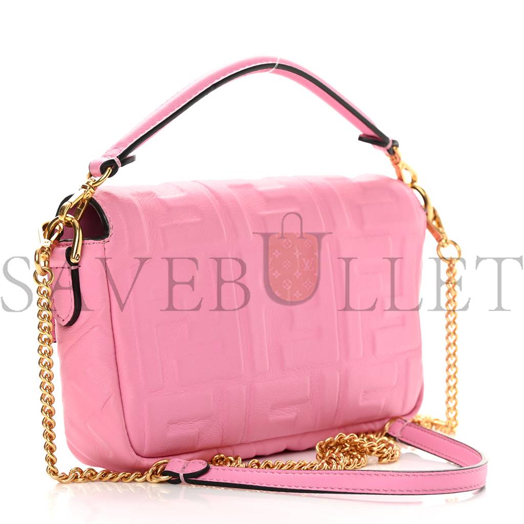 FENDI NAPPA FF 1974 EMBOSSED MINI BAGUETTE LOLLYPOP (18*12*4cm) FENDI NAPPA FF 1974 EMBOSSED MINI BAGUETTE LOLLYPOP (18*12*4cm)