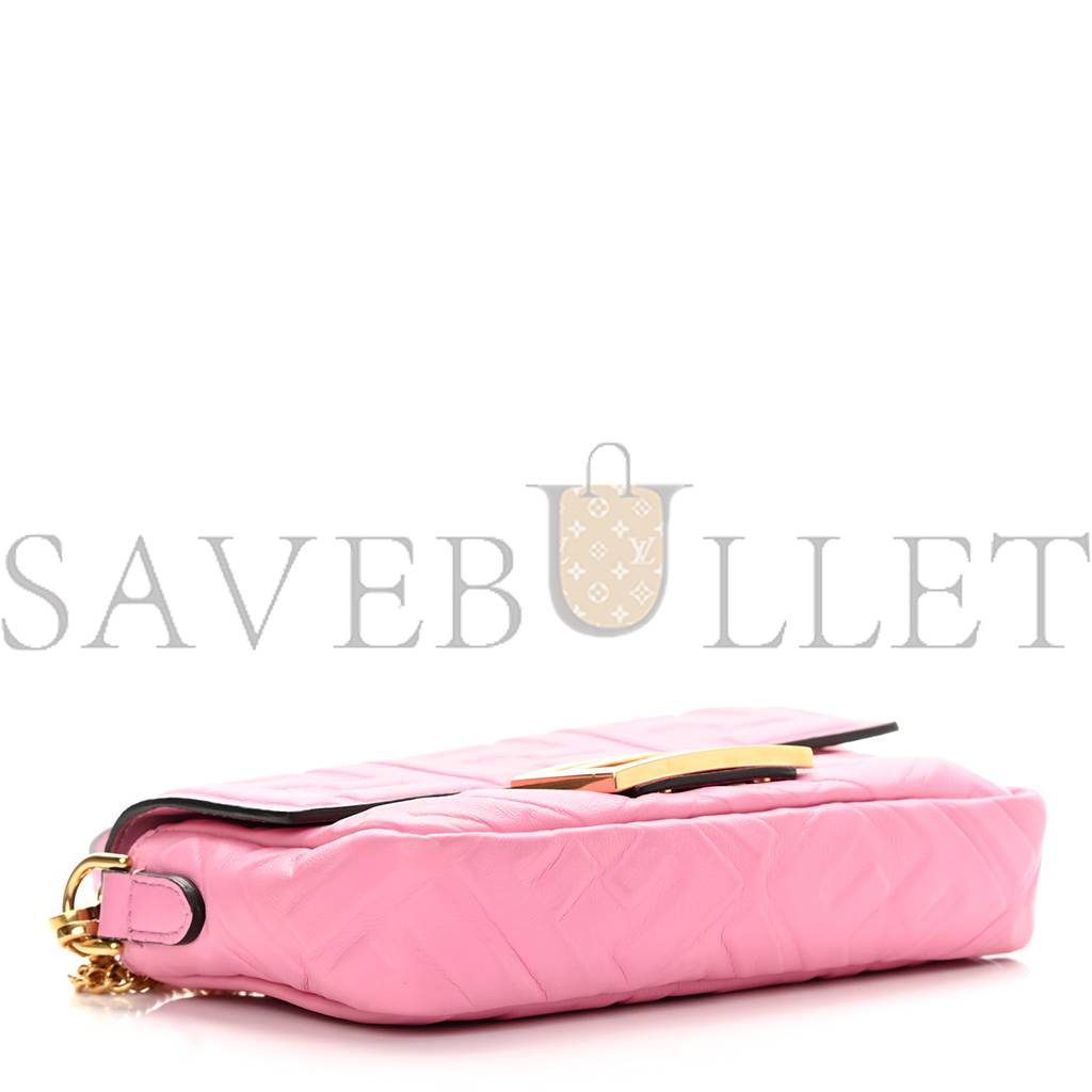 FENDI NAPPA FF 1974 EMBOSSED MINI BAGUETTE LOLLYPOP (18*12*4cm) FENDI NAPPA FF 1974 EMBOSSED MINI BAGUETTE LOLLYPOP (18*12*4cm)