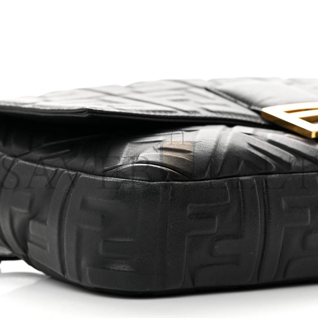 FENDI NAPPA FF 1974 EMBOSSED LARGE BAGUETTE BLACK (32*20*6cm) FENDI NAPPA FF 1974 EMBOSSED LARGE BAGUETTE BLACK (32*20*6cm)