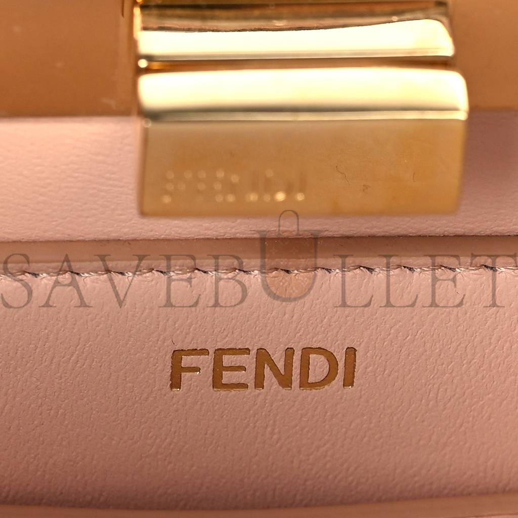 FENDI VITELLO KING LUXOR SHINY NAPPA MEDIUM PEEKABOO I SEE U EAST WEST SATCHEL FUOCO LIGHT ROSE (29*18*10cm) FENDI VITELLO KING LUXOR SHINY NAPPA MEDIUM PEEKABOO I SEE U EAST WEST SATCHEL FUOCO LIGHT ROSE (29*18*10cm)