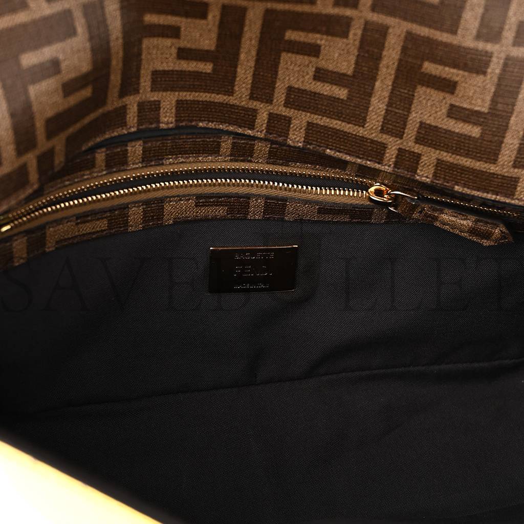 FENDI GLAZED FABRIC FF 1974 HAIRDO GIRLS INLAY BAGUETTE MOGANO PANNA MULTICOLOR (27*15*6cm) FENDI GLAZED FABRIC FF 1974 HAIRDO GIRLS INLAY BAGUETTE MOGANO PANNA MULTICOLOR (27*15*6cm)