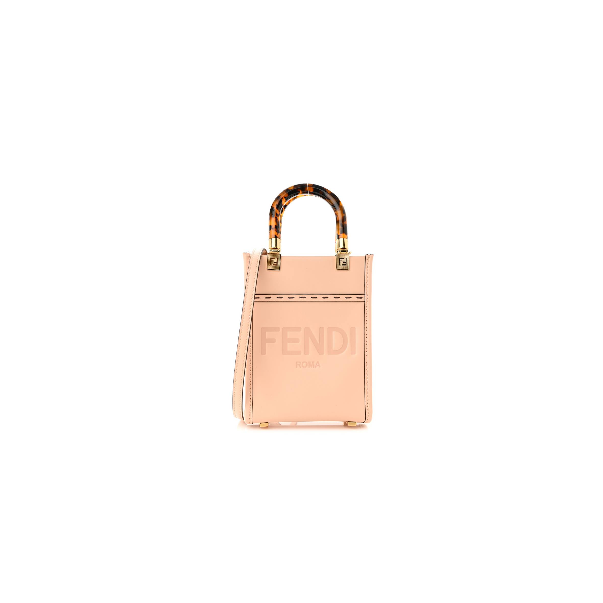 FENDI VITELLO KING PLEXIGLASS MINI FENDI SUNSHINE SHOPPER TOTE POUDRE (18*14*6cm) FENDI VITELLO KING PLEXIGLASS MINI FENDI SUNSHINE SHOPPER TOTE POUDRE (18*14*6cm)