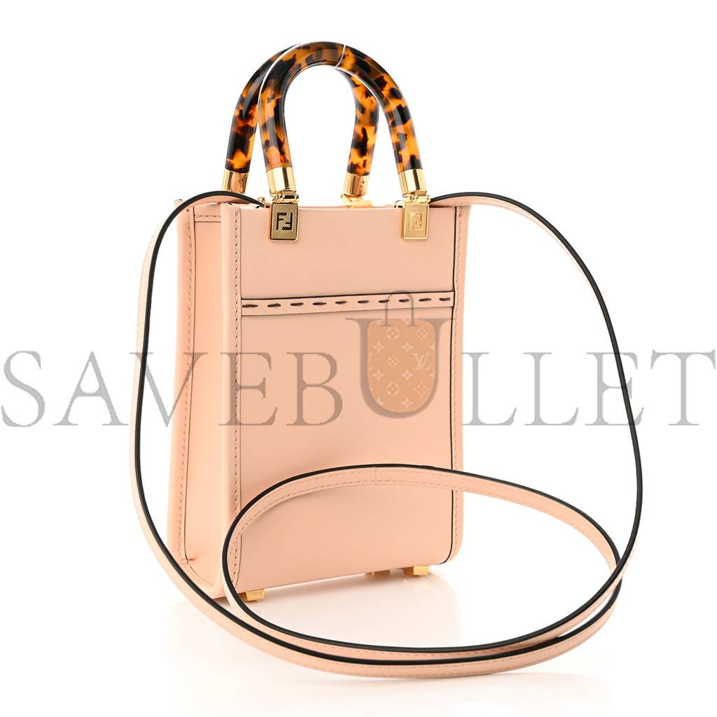 FENDI VITELLO KING PLEXIGLASS MINI FENDI SUNSHINE SHOPPER TOTE POUDRE (18*14*6cm) FENDI VITELLO KING PLEXIGLASS MINI FENDI SUNSHINE SHOPPER TOTE POUDRE (18*14*6cm)