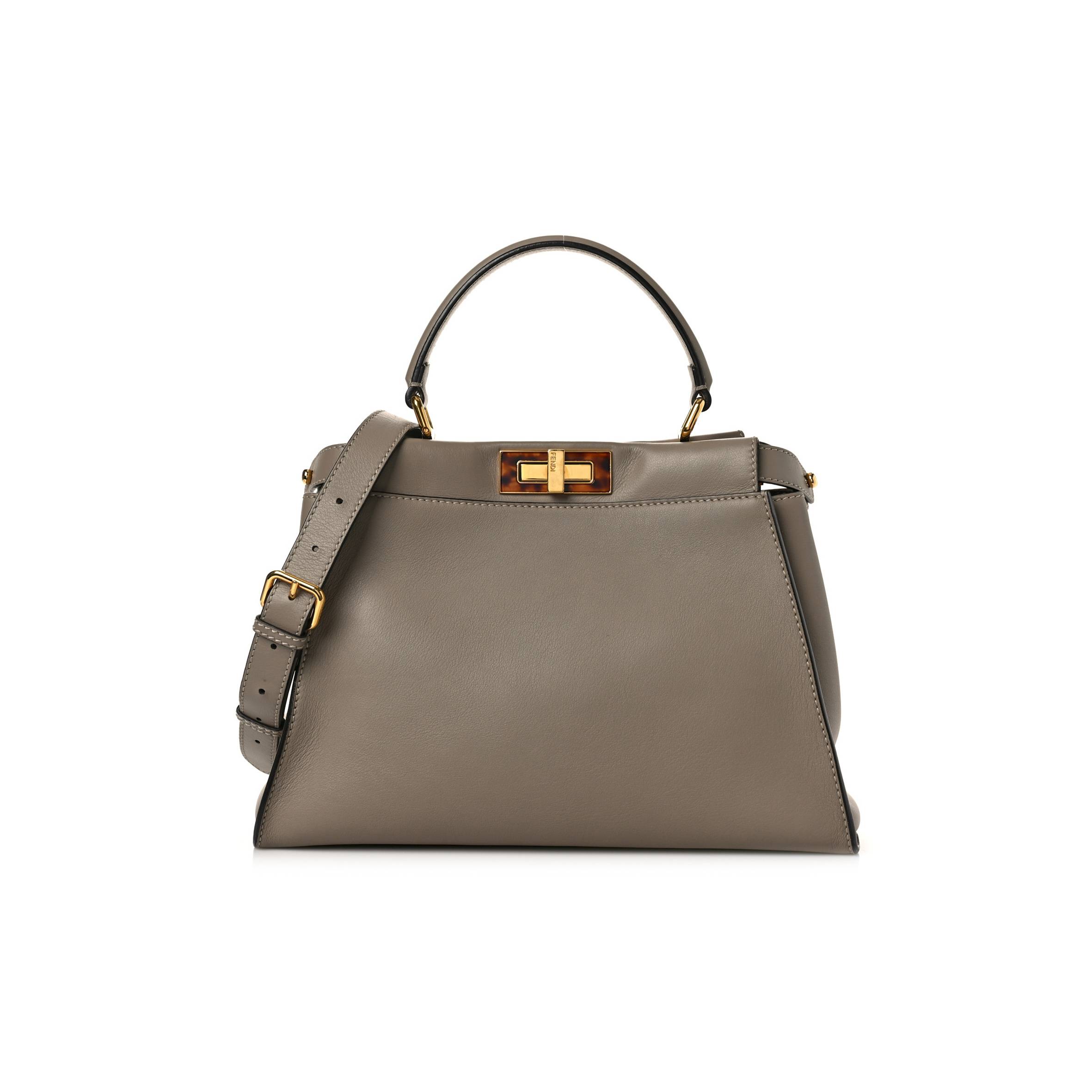FENDI VITELLO SETA PLEXIGLASS TORTOISE MEDIUM PEEKABOO ICONIC SATCHEL TORTORA (33*25*13cm) FENDI VITELLO SETA PLEXIGLASS TORTOISE MEDIUM PEEKABOO ICONIC SATCHEL TORTORA (33*25*13cm)