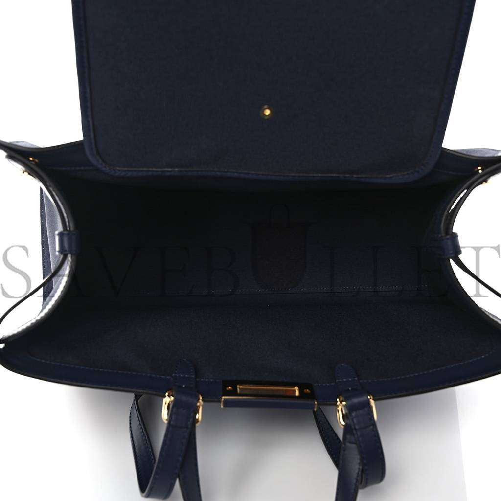 FENDI CANVAS VITELLO KING FF EMBROIDERED MEDIUM PEEKABOO X-TOTE BLUE (41*29*15cm) FENDI CANVAS VITELLO KING FF EMBROIDERED MEDIUM PEEKABOO X-TOTE BLUE (41*29*15cm)