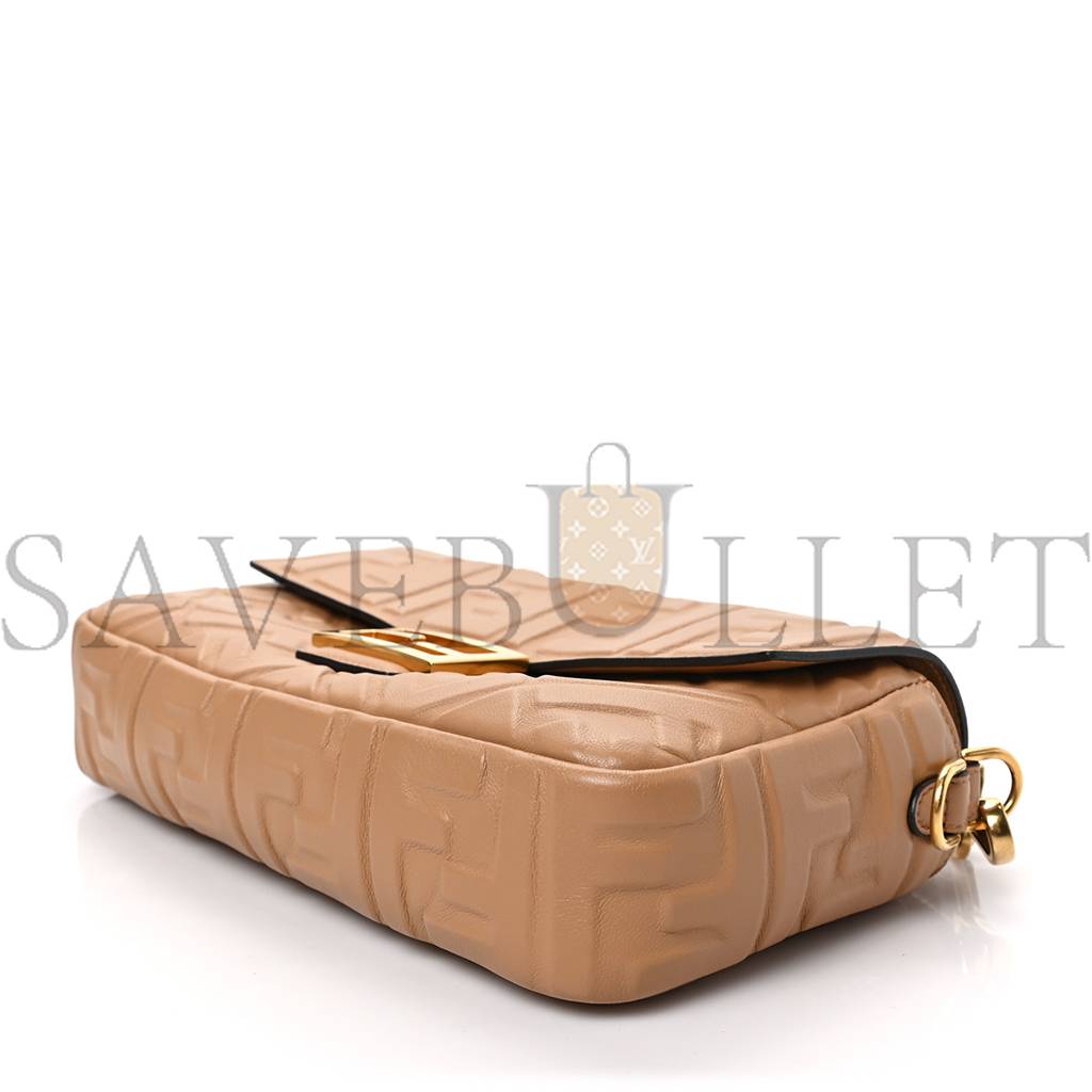 FENDI NAPPA FF 1974 EMBOSSED BAGUETTE MIELE SCURO (27*16*5cm) FENDI NAPPA FF 1974 EMBOSSED BAGUETTE MIELE SCURO (27*16*5cm)