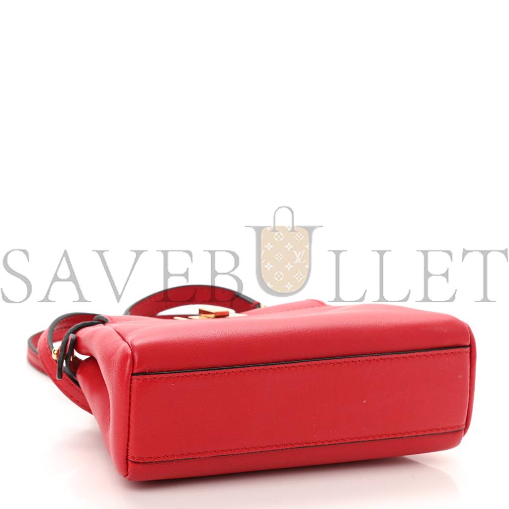 FENDI SHINY NAPPA MICRO PEEKABOO ICONIC SATCHEL FRAGOLA (20*15*11cm) FENDI SHINY NAPPA MICRO PEEKABOO ICONIC SATCHEL FRAGOLA (20*15*11cm)
