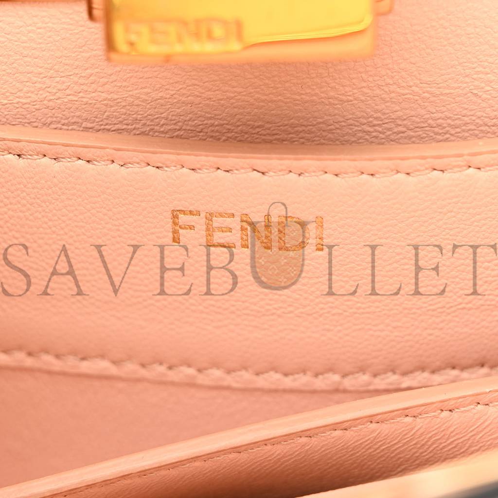 FENDI SHINY NAPPA PETITE PEEKABOO I SEE U SATCHEL WHITE (27*21*10cm) FENDI SHINY NAPPA PETITE PEEKABOO I SEE U SATCHEL WHITE (27*21*10cm)
