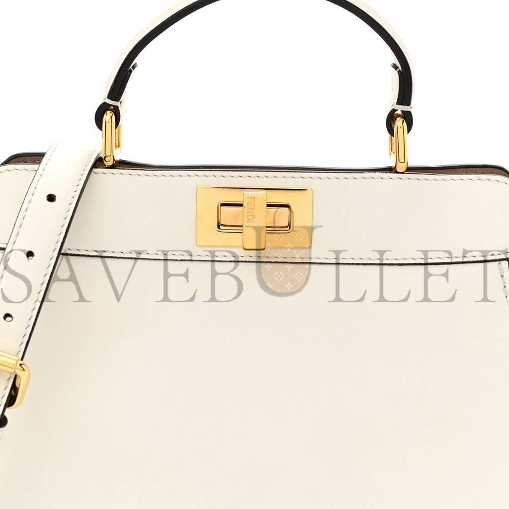 FENDI SHINY NAPPA PETITE PEEKABOO I SEE U SATCHEL WHITE (27*21*10cm) FENDI SHINY NAPPA PETITE PEEKABOO I SEE U SATCHEL WHITE (27*21*10cm)