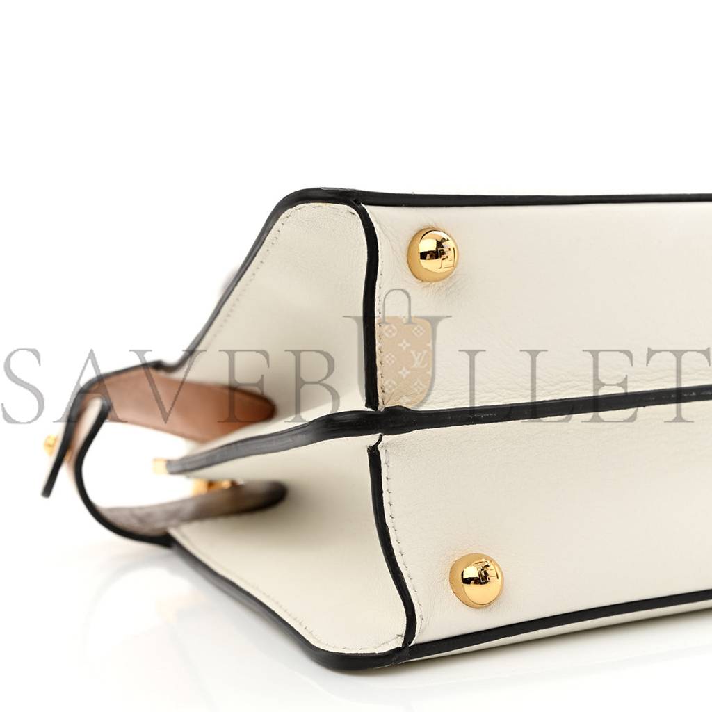 FENDI SHINY NAPPA PETITE PEEKABOO I SEE U SATCHEL WHITE (27*21*10cm) FENDI SHINY NAPPA PETITE PEEKABOO I SEE U SATCHEL WHITE (27*21*10cm)