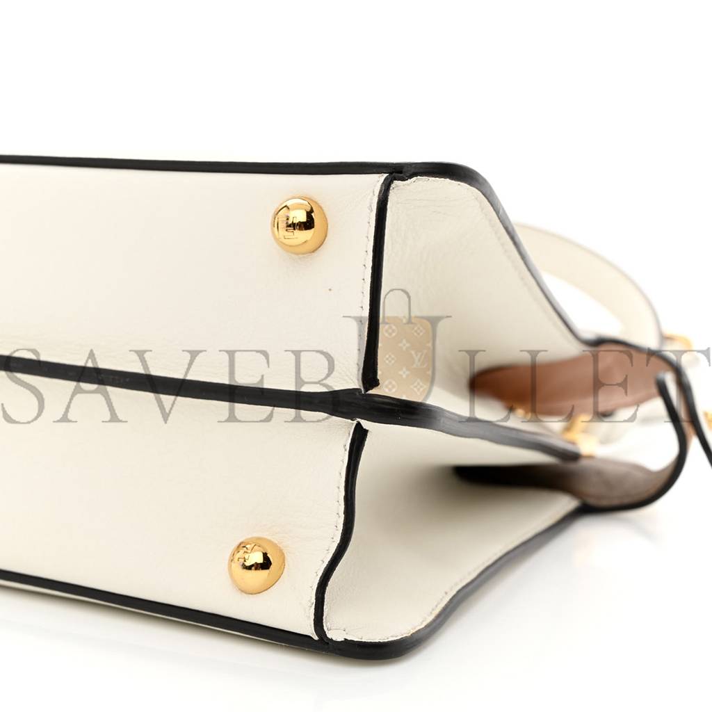 FENDI SHINY NAPPA PETITE PEEKABOO I SEE U SATCHEL WHITE (27*21*10cm) FENDI SHINY NAPPA PETITE PEEKABOO I SEE U SATCHEL WHITE (27*21*10cm)