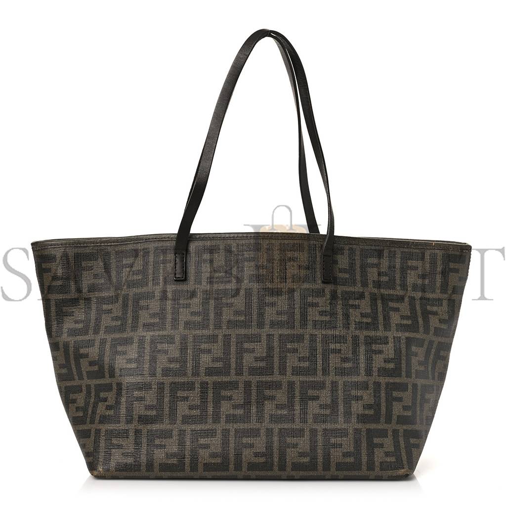 FENDI ZUCCA SPALMATI MEDIUM ROLL TOTE TOBACCO VIOLA (47*36*27cm) FENDI ZUCCA SPALMATI MEDIUM ROLL TOTE TOBACCO VIOLA (47*36*27cm)