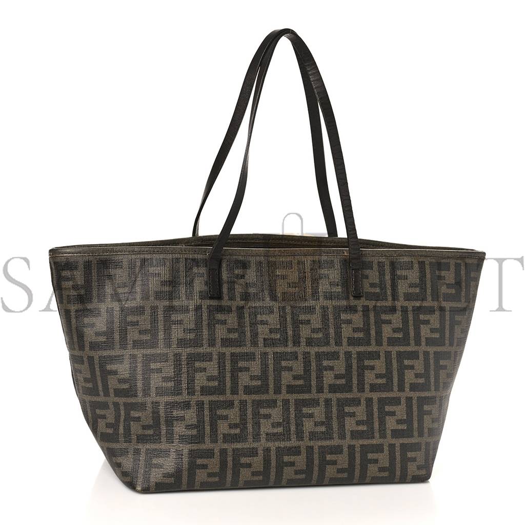 FENDI ZUCCA SPALMATI MEDIUM ROLL TOTE TOBACCO VIOLA (47*36*27cm) FENDI ZUCCA SPALMATI MEDIUM ROLL TOTE TOBACCO VIOLA (47*36*27cm)