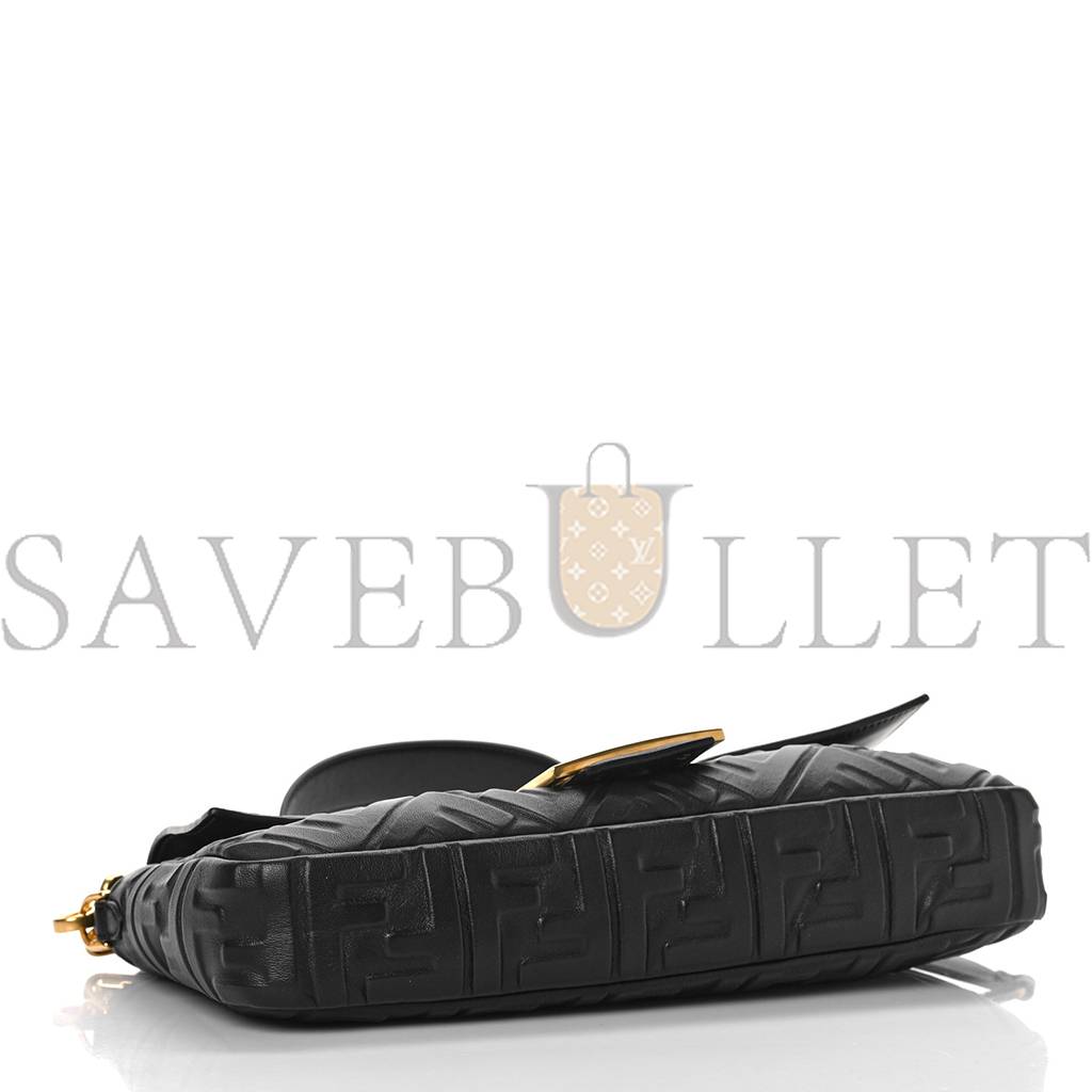 FENDI NAPPA FF 1974 EMBOSSED LARGE BAGUETTE BLACK (31*20*5cm) FENDI NAPPA FF 1974 EMBOSSED LARGE BAGUETTE BLACK (31*20*5cm)