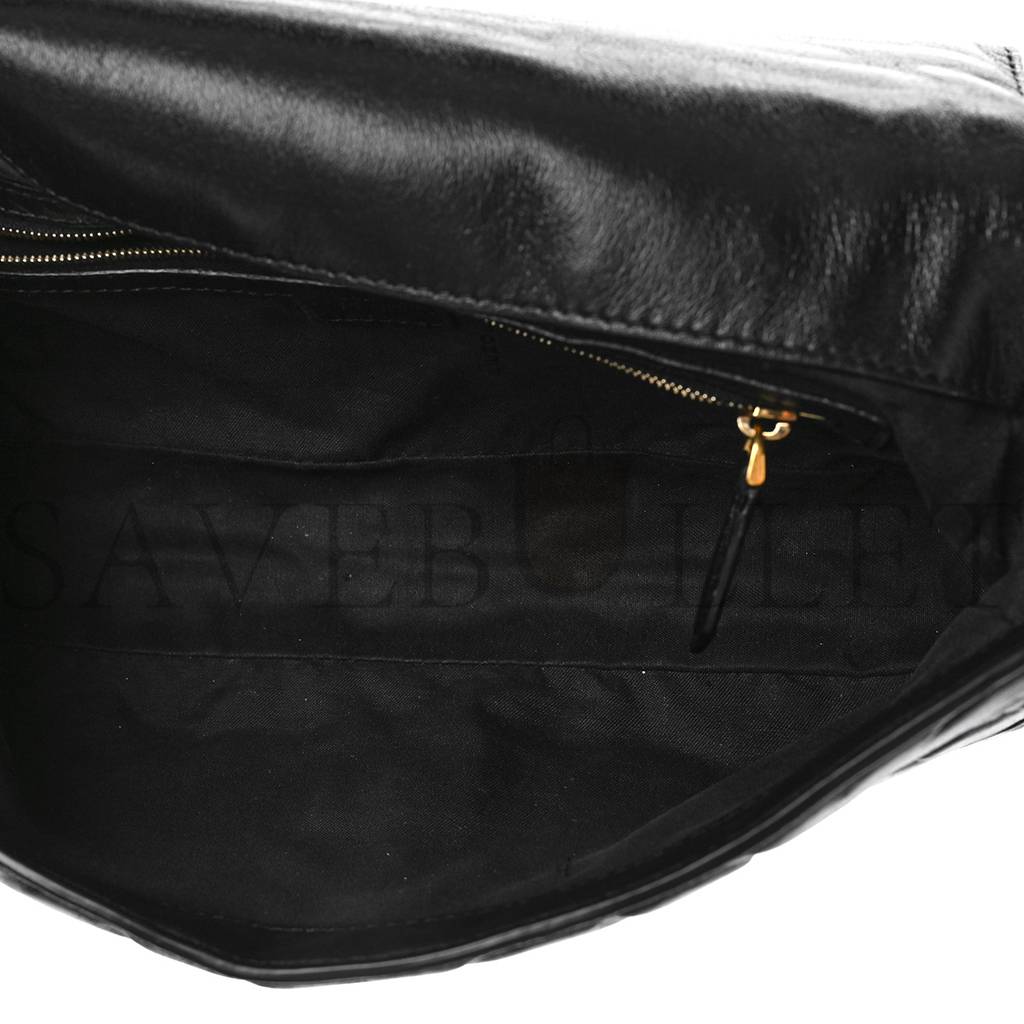 FENDI NAPPA FF 1974 EMBOSSED BAGUETTE BLACK (27*15*6cm) FENDI NAPPA FF 1974 EMBOSSED BAGUETTE BLACK (27*15*6cm)