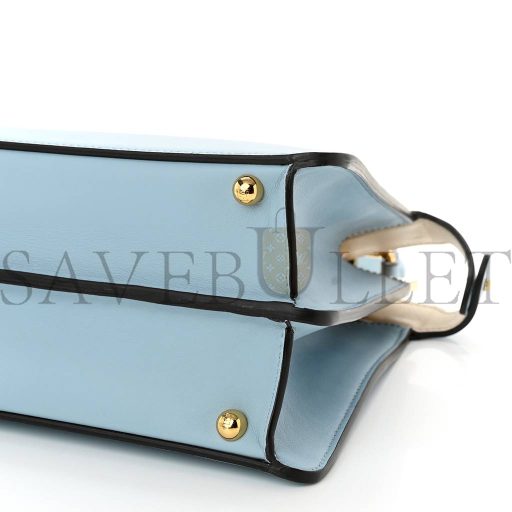 FENDI VITELLO SETA SHINY NAPPA MEDIUM PEEKABOO I SEE U SATCHEL AZZURRO BABY CAMELIA (33*24*13cm) FENDI VITELLO SETA SHINY NAPPA MEDIUM PEEKABOO I SEE U SATCHEL AZZURRO BABY CAMELIA (33*24*13cm)