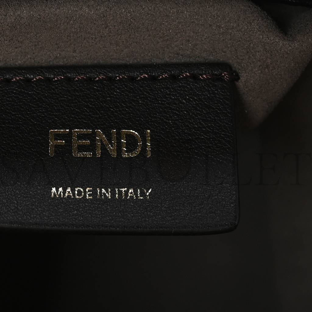 FENDI VITELLO LIBERTY F IS FENDI BI-COLOR FF 1974 EMBOSSED MINI MON TRESOR BUCKET BAG MAYA BLACK (18*11*10cm) FENDI VITELLO LIBERTY F IS FENDI BI-COLOR FF 1974 EMBOSSED MINI MON TRESOR BUCKET BAG MAYA BLACK (18*11*10cm)