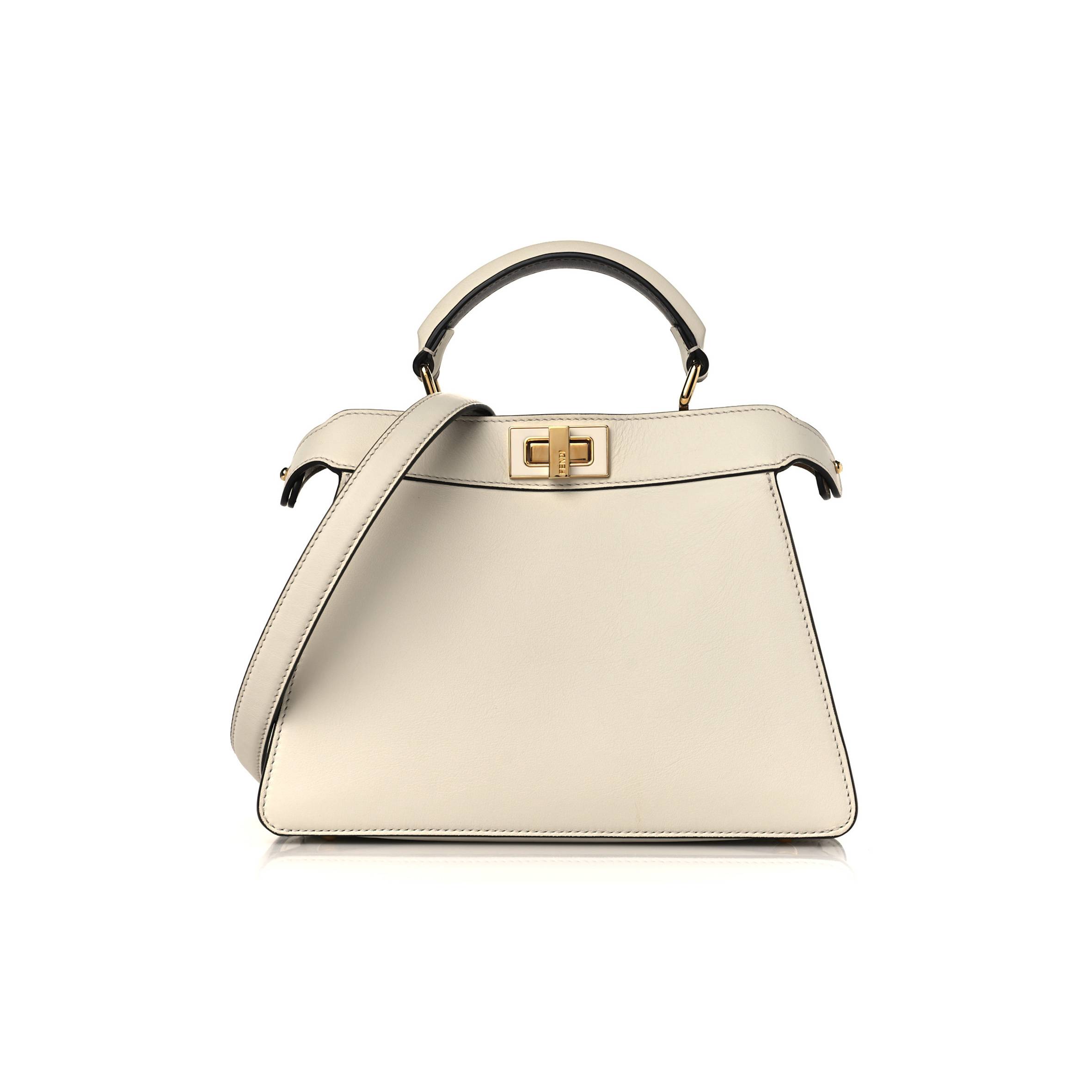 FENDI VITELLO SETA NAPPA PLEXIGLASS BI-COLOR PEEKABOO I SEE U SATCHEL WHITE ICE SAND (20*15*9cm) FENDI VITELLO SETA NAPPA PLEXIGLASS BI-COLOR PEEKABOO I SEE U SATCHEL WHITE ICE SAND (20*15*9cm)