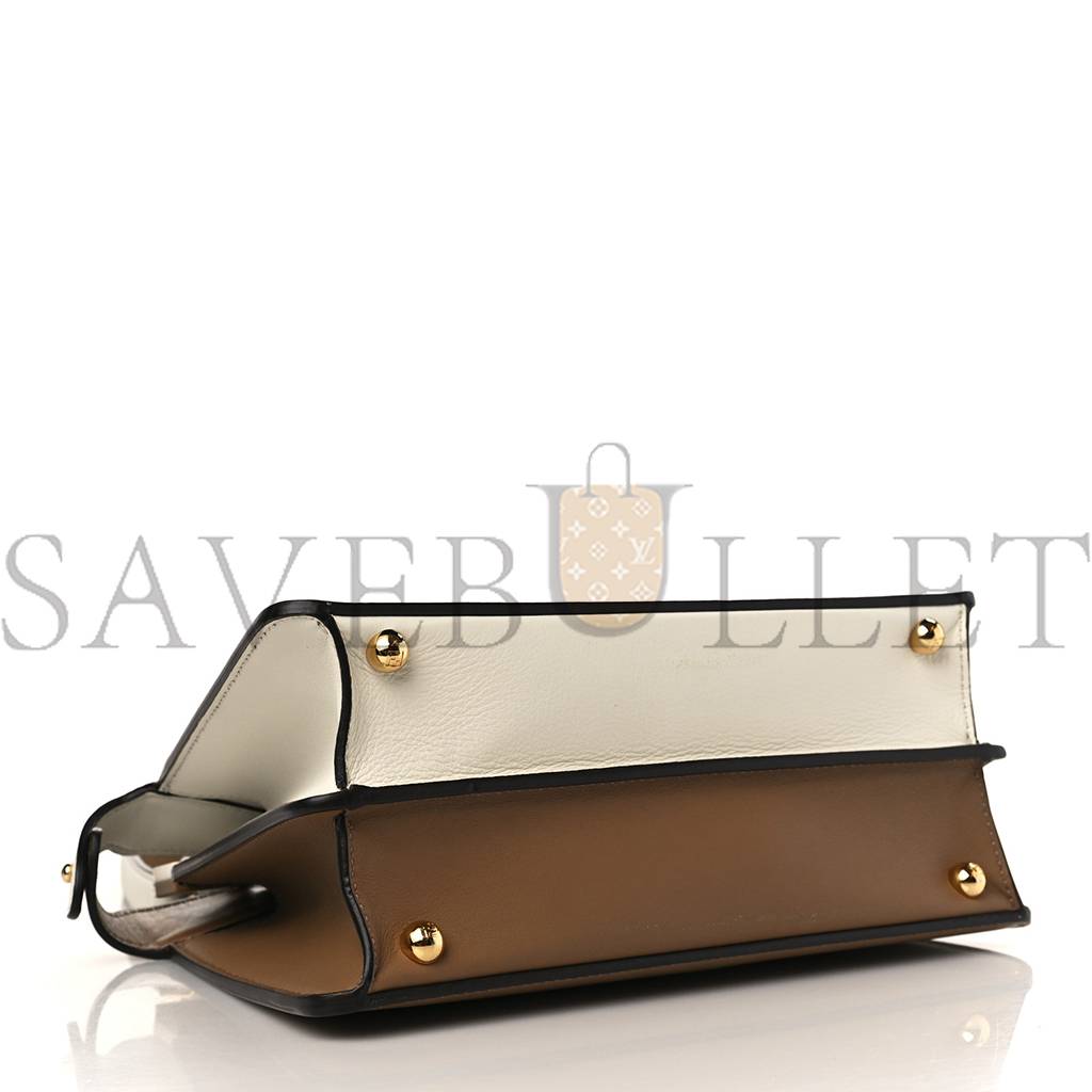 FENDI VITELLO SETA NAPPA PLEXIGLASS BI-COLOR PEEKABOO I SEE U SATCHEL WHITE ICE SAND (20*15*9cm) FENDI VITELLO SETA NAPPA PLEXIGLASS BI-COLOR PEEKABOO I SEE U SATCHEL WHITE ICE SAND (20*15*9cm)