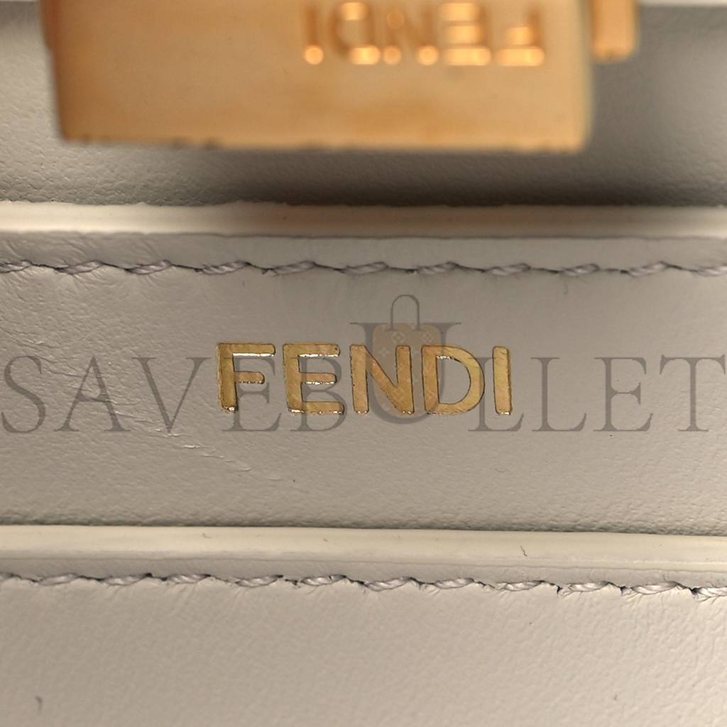 FENDI VITELLO SETA NAPPA PLEXIGLASS BI-COLOR PEEKABOO I SEE U SATCHEL WHITE ICE SAND (20*15*9cm) FENDI VITELLO SETA NAPPA PLEXIGLASS BI-COLOR PEEKABOO I SEE U SATCHEL WHITE ICE SAND (20*15*9cm)