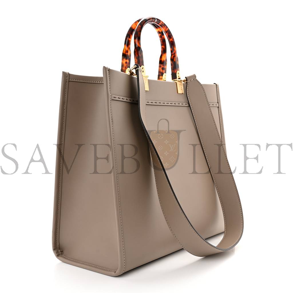 FENDI VITELLO KING PLEXIGLASS LOGO EMBOSSED MEDIUM FENDI SUNSHINE SHOPPER TOTE TORTORA (36*30*16cm) FENDI VITELLO KING PLEXIGLASS LOGO EMBOSSED MEDIUM FENDI SUNSHINE SHOPPER TOTE TORTORA (36*30*16cm)