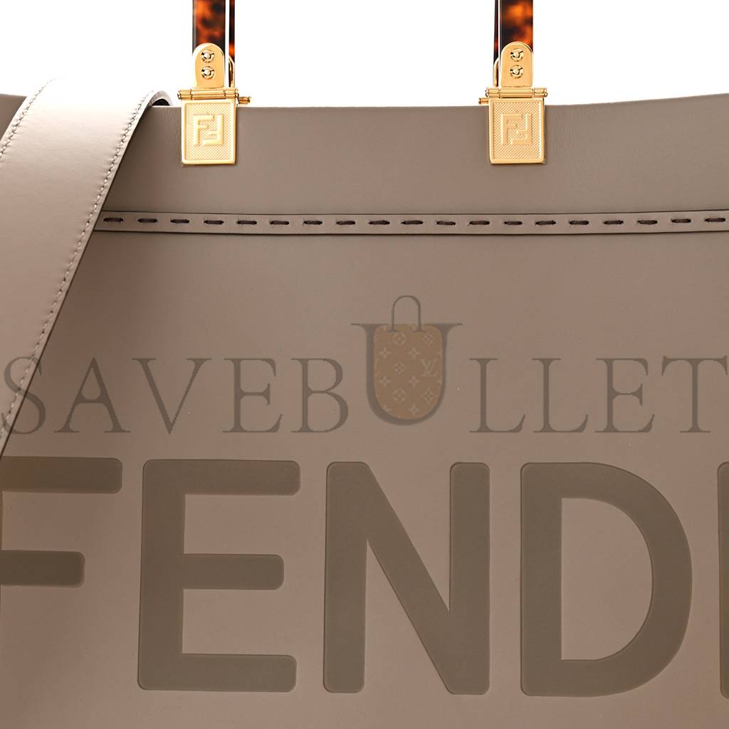 FENDI VITELLO KING PLEXIGLASS LOGO EMBOSSED MEDIUM FENDI SUNSHINE SHOPPER TOTE TORTORA (36*30*16cm) FENDI VITELLO KING PLEXIGLASS LOGO EMBOSSED MEDIUM FENDI SUNSHINE SHOPPER TOTE TORTORA (36*30*16cm)