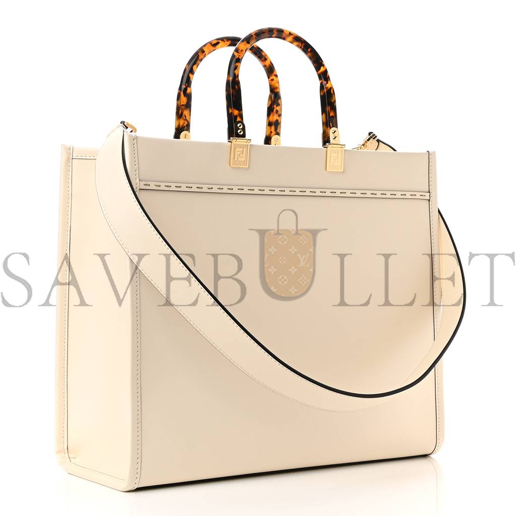 FENDI VITELLO KING PLEXIGLASS MEDIUM FENDI SUNSHINE SHOPPER TOTE WHITE ICE (36*30*15cm) FENDI VITELLO KING PLEXIGLASS MEDIUM FENDI SUNSHINE SHOPPER TOTE WHITE ICE (36*30*15cm)