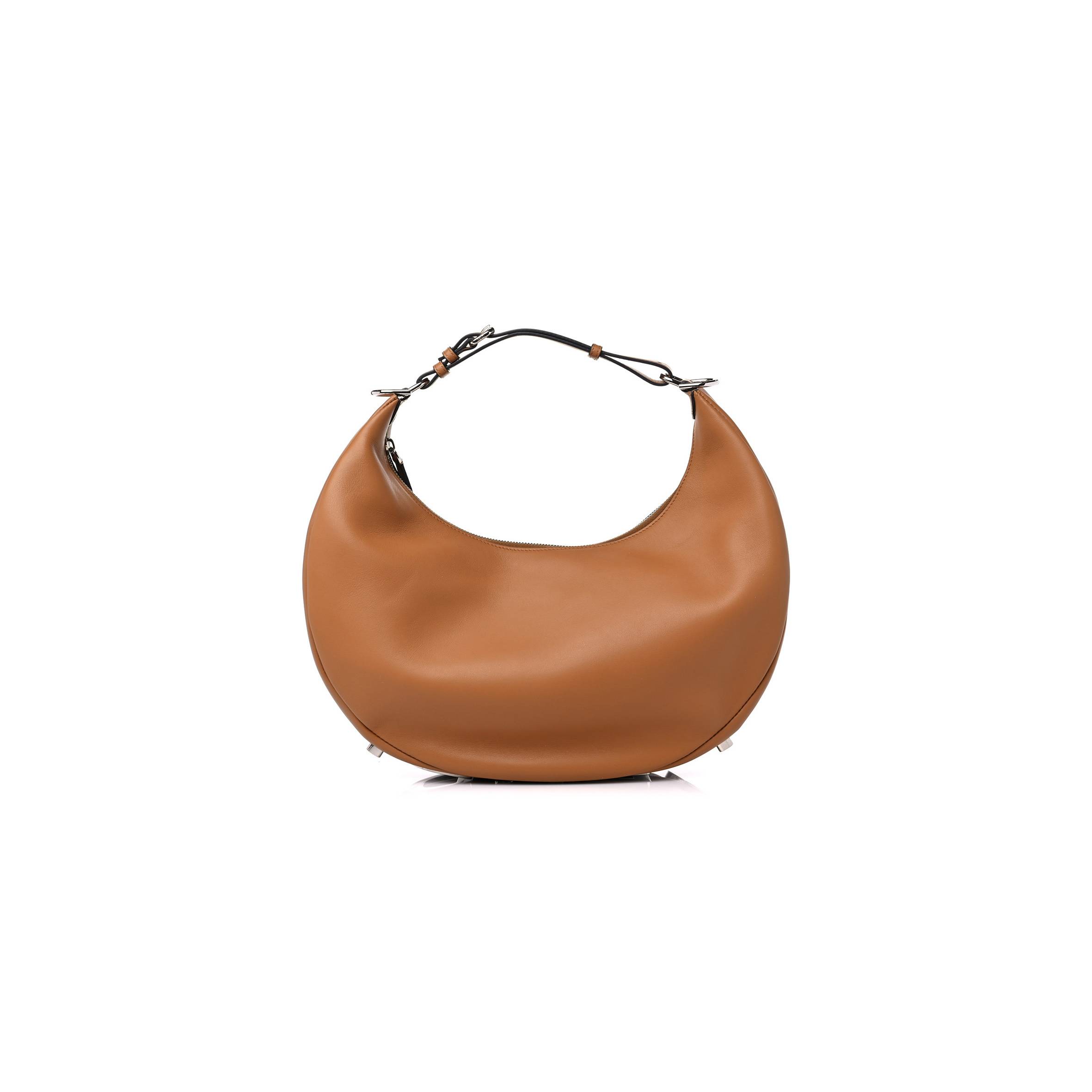 FENDI VITELLO GRACE MATTE MEDIUM FENDIGRAPHY HOBO BAG CARAMELLO (27*22*11cm) FENDI VITELLO GRACE MATTE MEDIUM FENDIGRAPHY HOBO BAG CARAMELLO (27*22*11cm)
