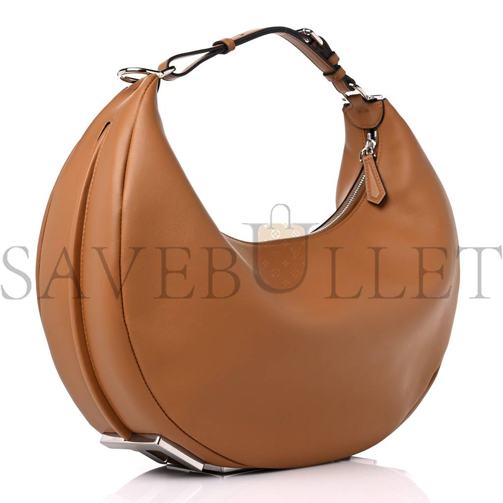 FENDI VITELLO GRACE MATTE MEDIUM FENDIGRAPHY HOBO BAG CARAMELLO (27*22*11cm) FENDI VITELLO GRACE MATTE MEDIUM FENDIGRAPHY HOBO BAG CARAMELLO (27*22*11cm)