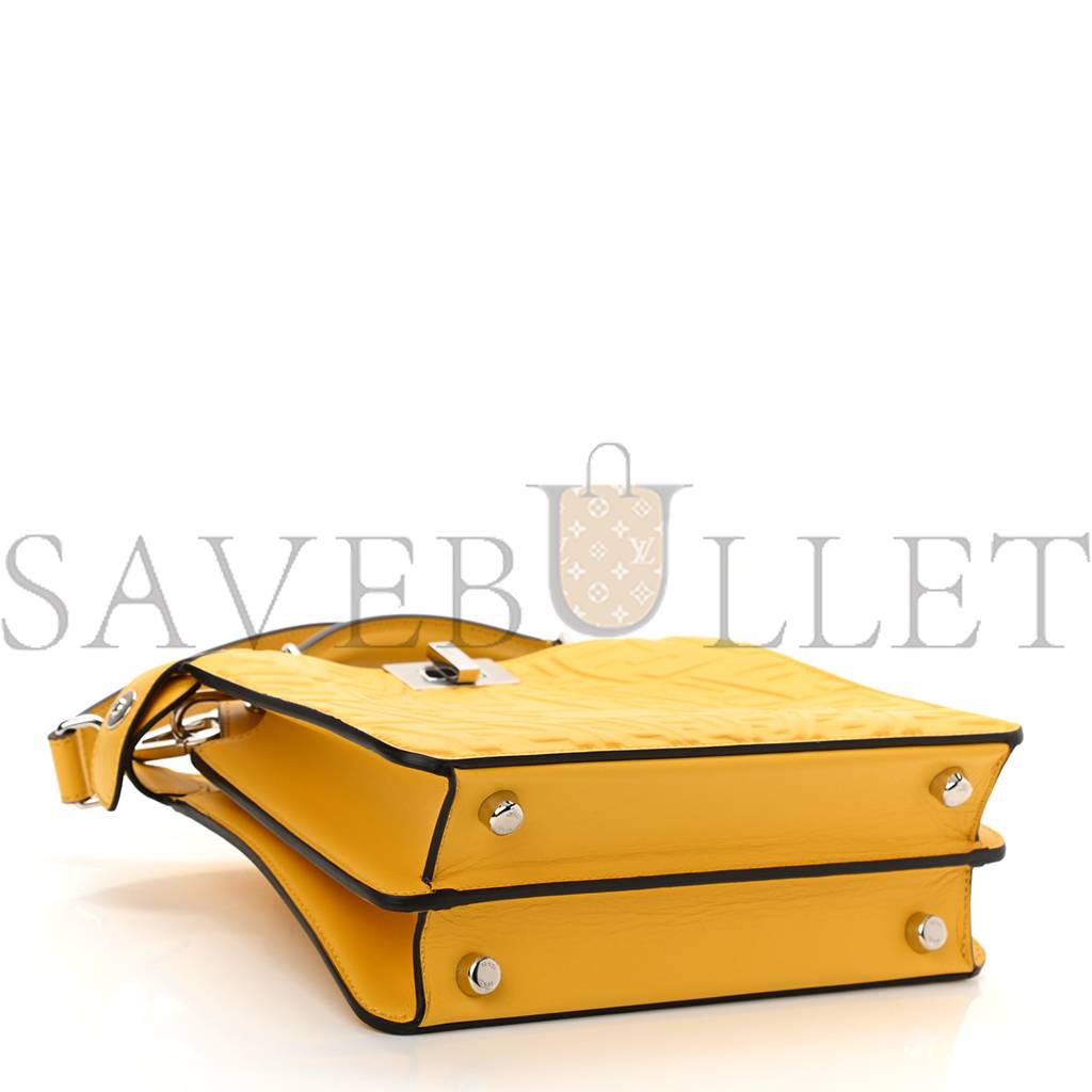FENDI X SARAH COLEMAN NAPPA FF FISH EYE EMBOSSED MINI PEEKABOO I SEE U SATCHEL MIMOSA (25*20*9cm) FENDI X SARAH COLEMAN NAPPA FF FISH EYE EMBOSSED MINI PEEKABOO I SEE U SATCHEL MIMOSA (25*20*9cm)