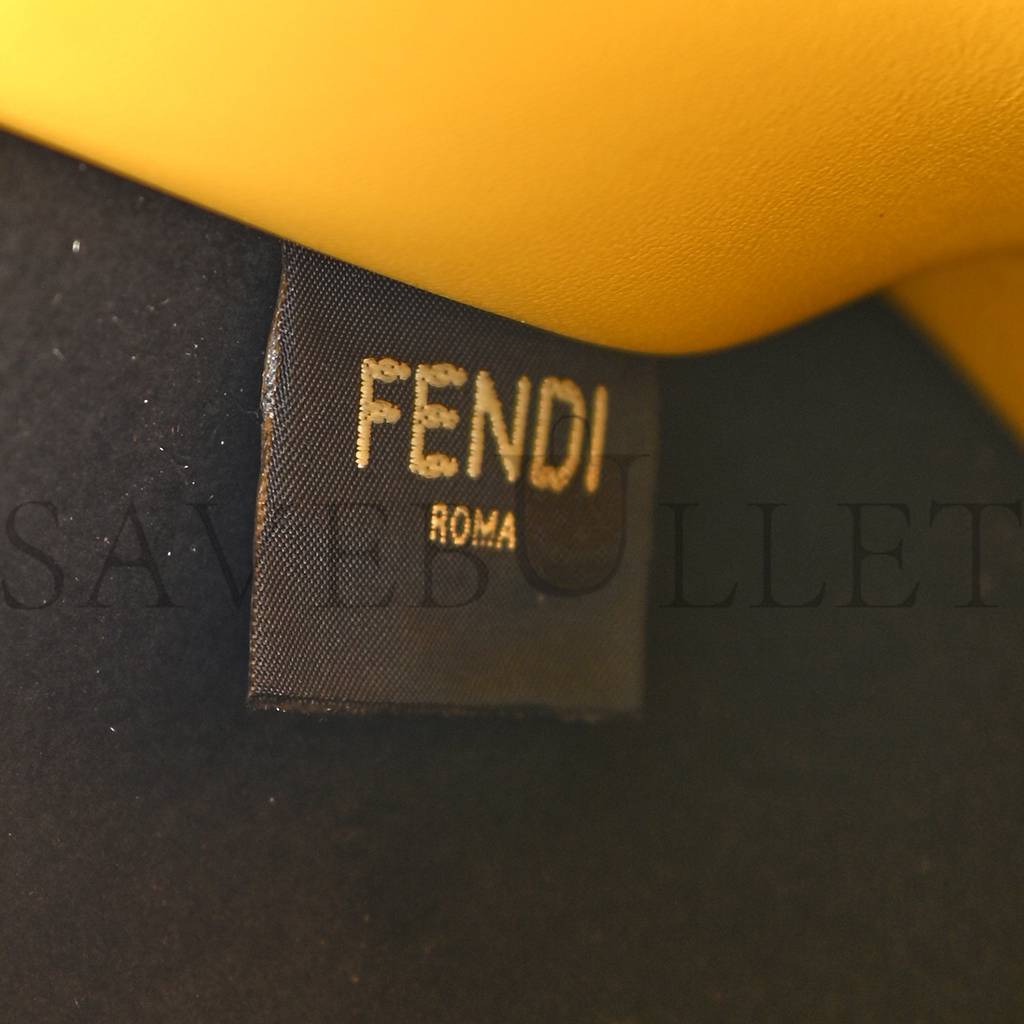 FENDI X SARAH COLEMAN NAPPA FF FISH EYE EMBOSSED MINI PEEKABOO I SEE U SATCHEL MIMOSA (25*20*9cm) FENDI X SARAH COLEMAN NAPPA FF FISH EYE EMBOSSED MINI PEEKABOO I SEE U SATCHEL MIMOSA (25*20*9cm)