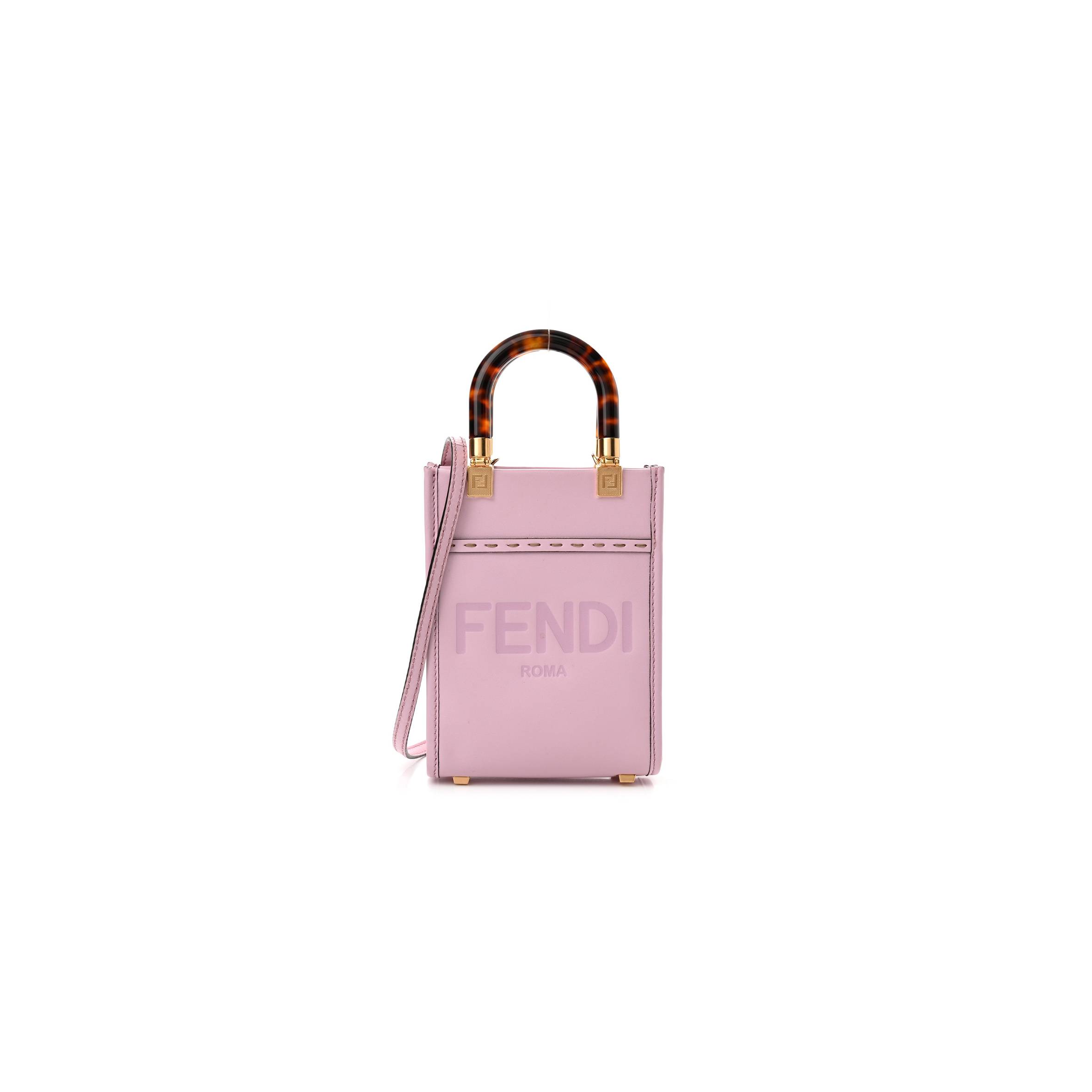 FENDI VITELLO KING PLEXIGLASS MINI FENDI SUNSHINE SHOPPER TOTE LAVANDA (17*13*5cm) FENDI VITELLO KING PLEXIGLASS MINI FENDI SUNSHINE SHOPPER TOTE LAVANDA (17*13*5cm)