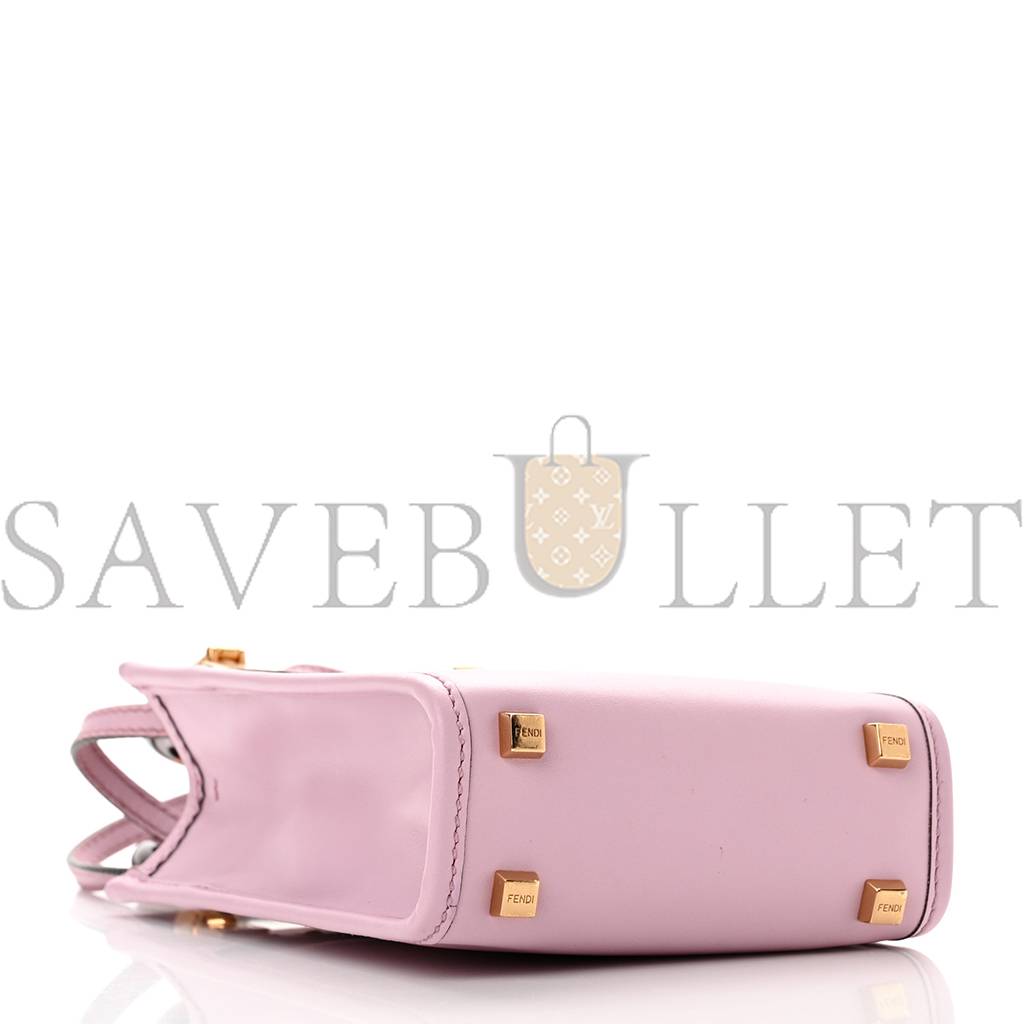 FENDI VITELLO KING PLEXIGLASS MINI FENDI SUNSHINE SHOPPER TOTE LAVANDA (17*13*5cm) FENDI VITELLO KING PLEXIGLASS MINI FENDI SUNSHINE SHOPPER TOTE LAVANDA (17*13*5cm)